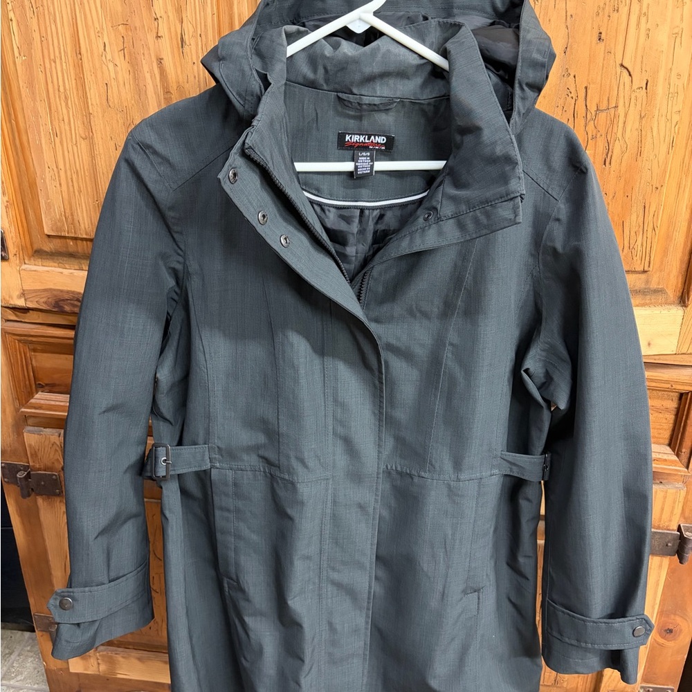 Kirkland Signature Women's Dark Gray Trench Coat